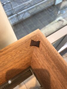 wooden frame butterfly joint