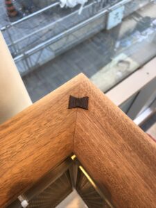 wooden frame butterfly joint